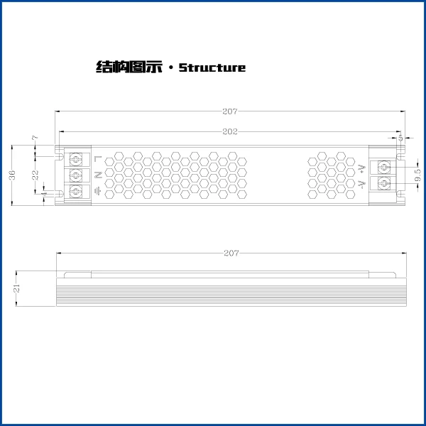 HX-60CBL-24 3 года гарантии AC 220V Ультра тонкий DC 24V 2.5A светодио дный драйвер для полоски