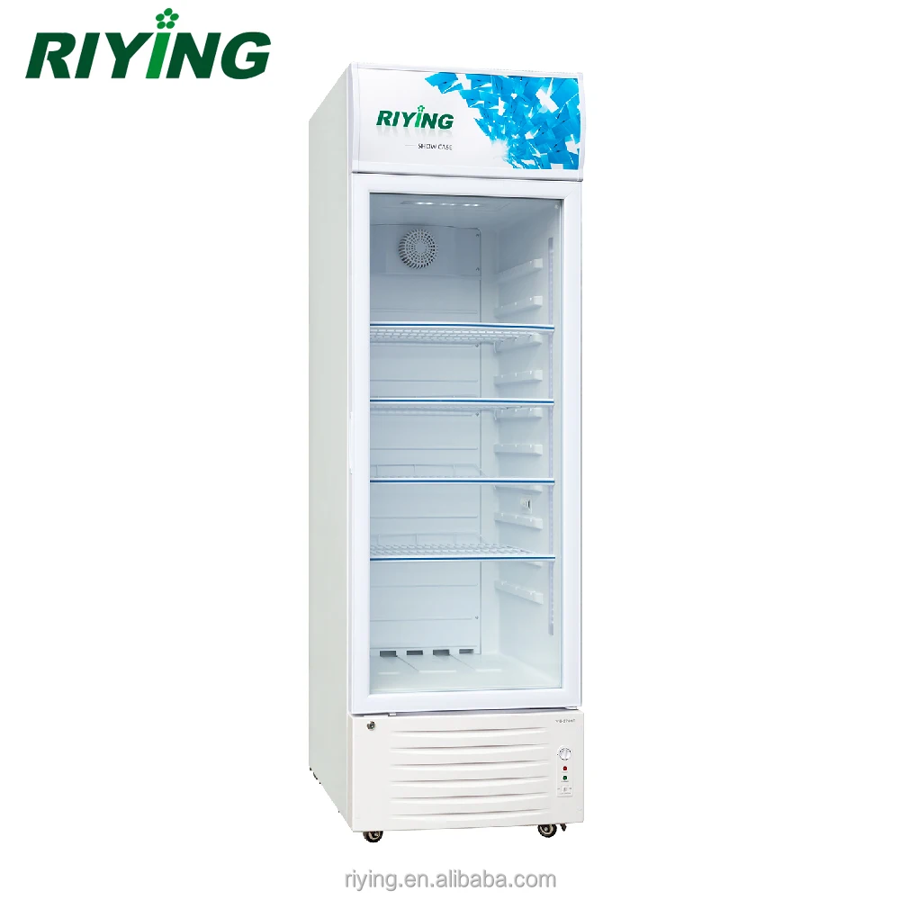 278 Liter Commercial Glass Door Display Fridge Pepsi Refrigerator