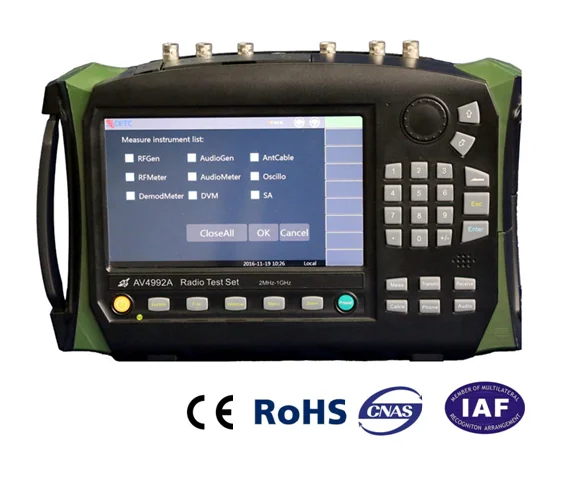 AV4992A Handheld 2MHz~1GHz Communication Cables and Antennas Radio Test Set