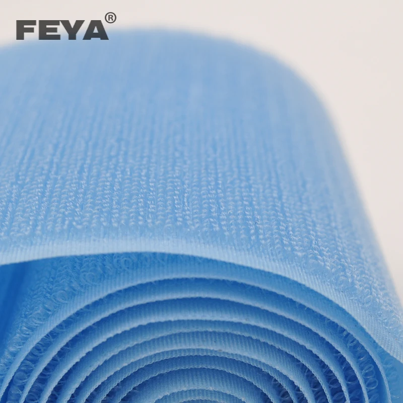 Professional factory quality reusable stretch elastic unnapped loop and hook strap