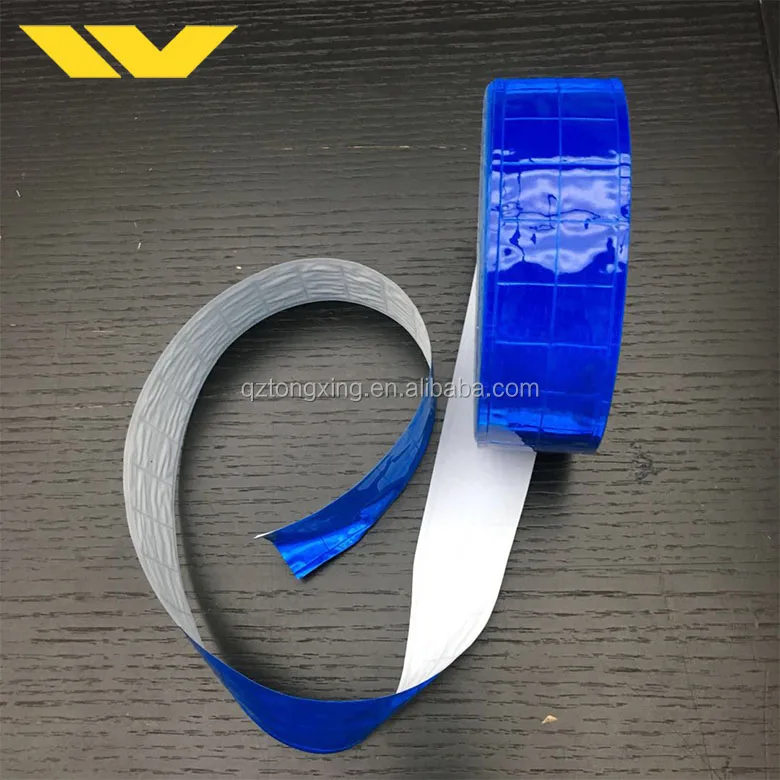 Retro-reflective pvc blue segmented reflective tape for cloth