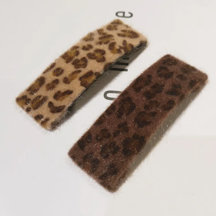 
 Новая модная Ретро шикарная заколка для волос лошади темпераментная леопардовая зернистая челка имитация меха норки боковой BB зажим  