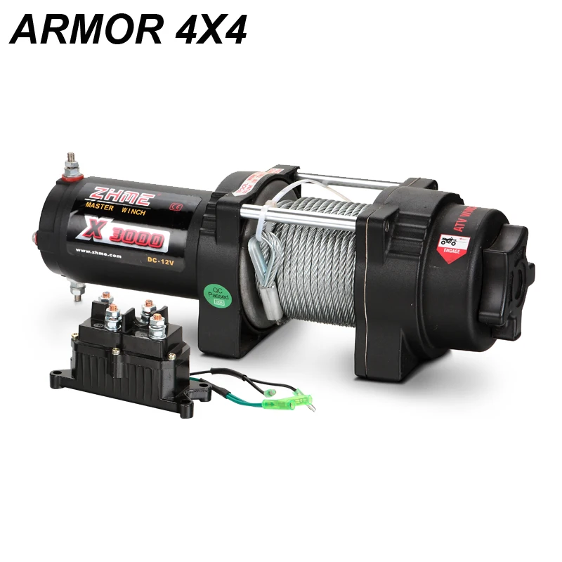 3000lbs pull mini 12v electric winch with steel rope