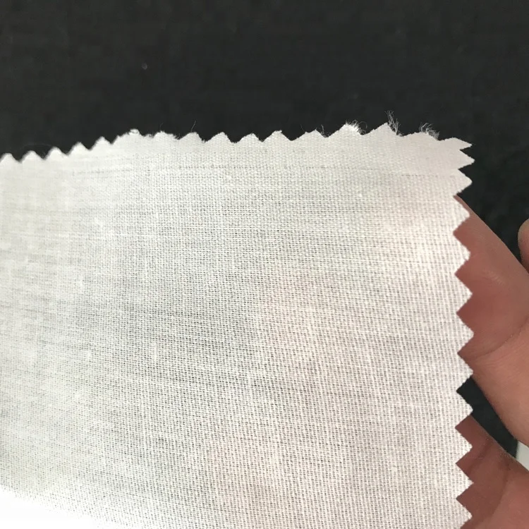 TC3044 soft hand-feeling shirt woven interlining polyester woven fabric with coating HDPE high temperature fusing collar linings