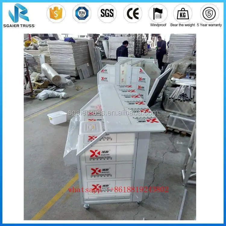 Sgaier LED Lighted Portable Bar on Wheels