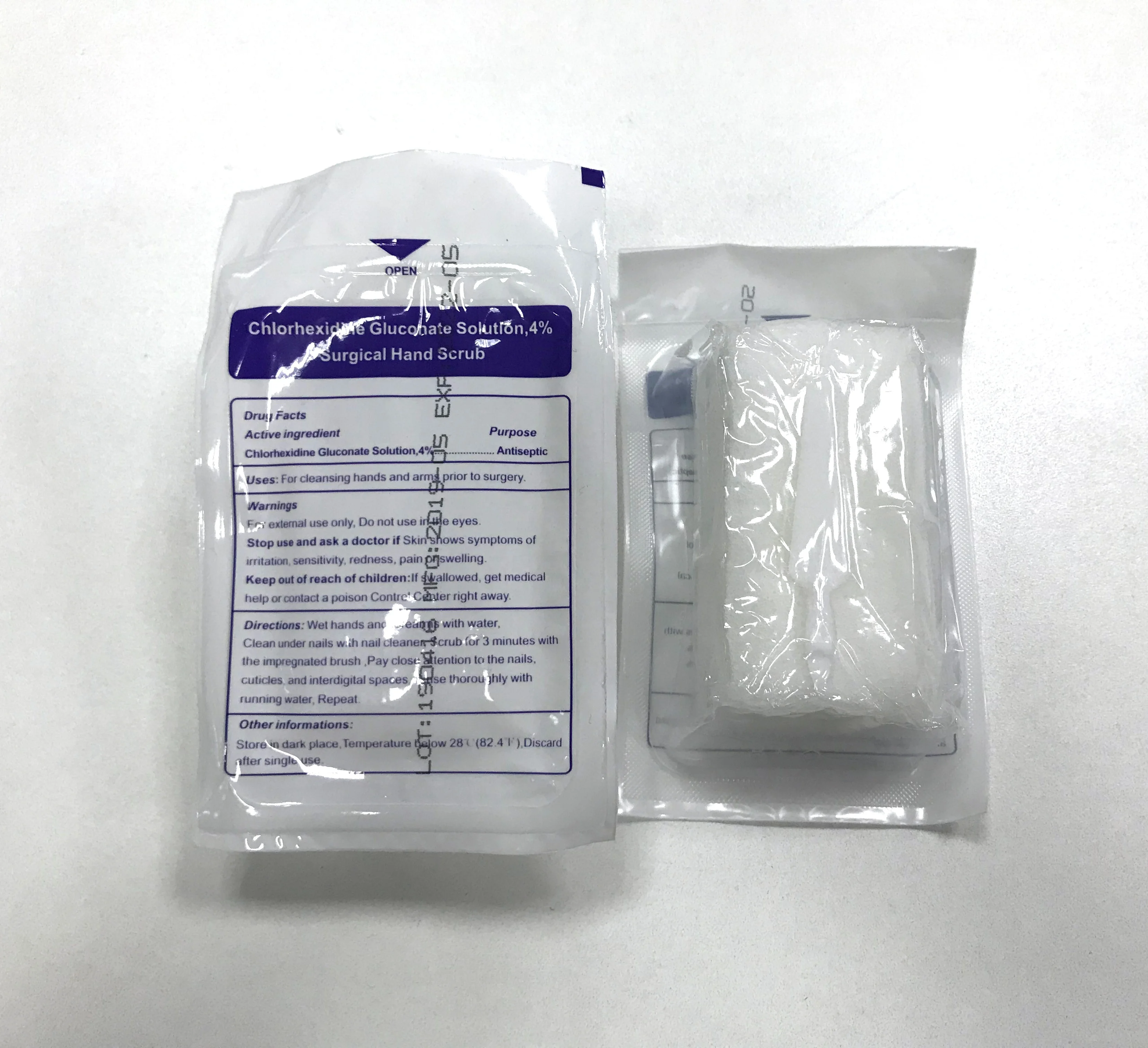 Disposable Sterile Surgical Scrub Brush with Nail Cleaner