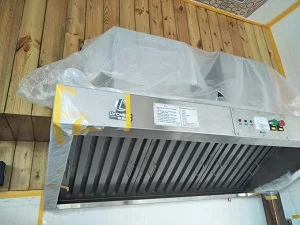 LVcheng restaurant kitchen bbq commercial rangehood for kitchen fume exhaust system