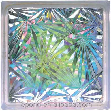 190*190*80mm Colorful Solid Glass brick /decorative wall blocks