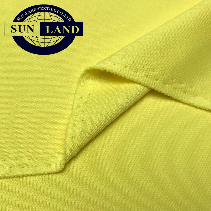 Quick drying moisture absorbing anti ultraviolet sun protection pique mesh fabric