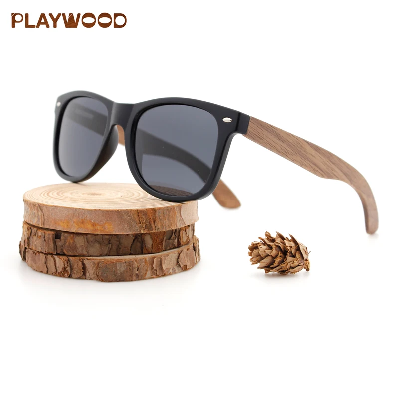 
Oculos de sol Men Sunglasses Custom Logo Polarized Bamboo Wood Sunglasses 2021 