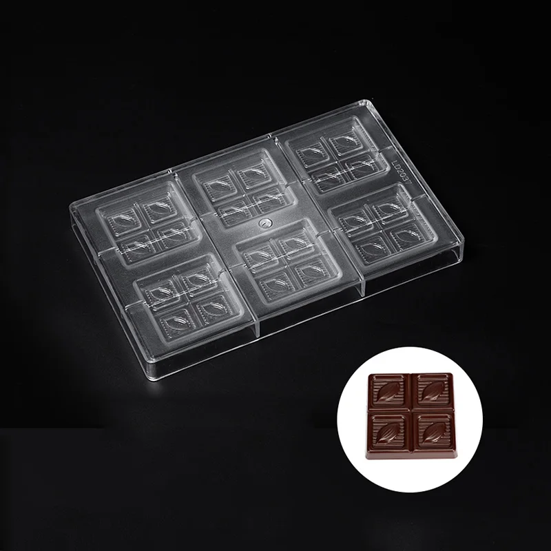 Chocolate PC Molds Clear Polycarbonate Candy Making Mold  6-Piece Tray