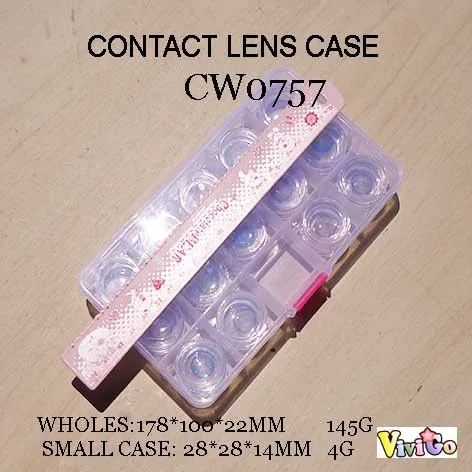 Многофункциональный полипропиленовый ящик для хранения CW0757 с 14 шт. небольшими футлярами для контактных линз