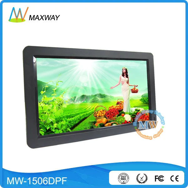 Ips экран Новый 15 6-дюймовый Цифровая фоторамка Поддержка 1080P видео с Hdmi