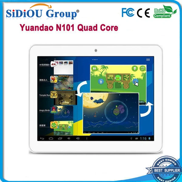 10.1 дюймовый Yuandao N101 Quad Core IPS Tablet PC 2GB RAM Allwiinner A31 Android 4.1 Двойная камера HDMI OTG