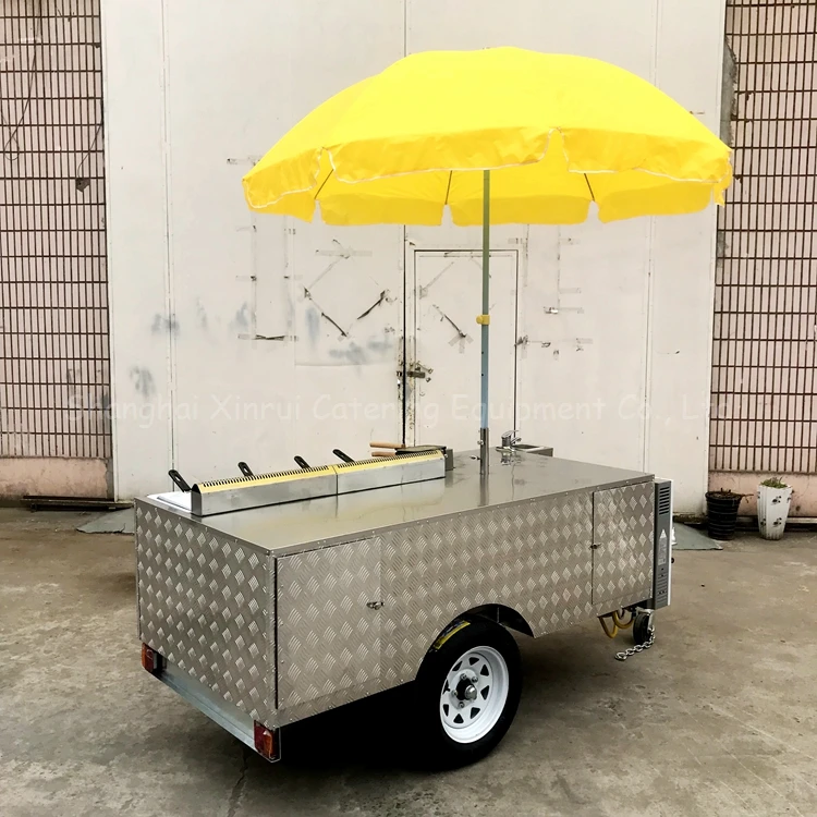 used scooter food cart commercial hot dog trolley cart grill