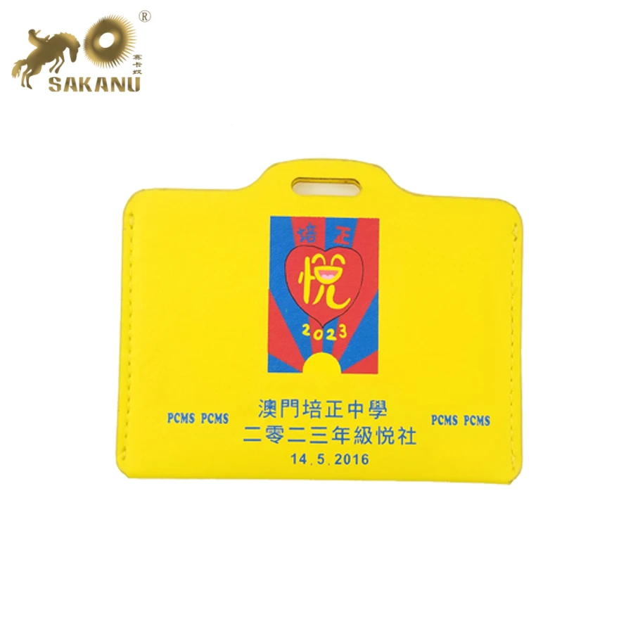 PU PVC leather ID card holder
