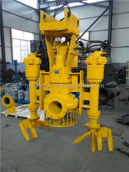 vertical submersible sand dredger pump with agitators beside