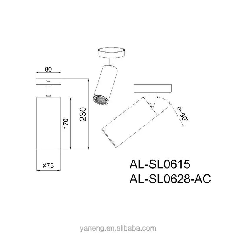 Surface Mounted Modern LED Ceiling Spotlights Fixture Holder Rotation Adjustable LED Ceiling Track Spot Light House Fitting