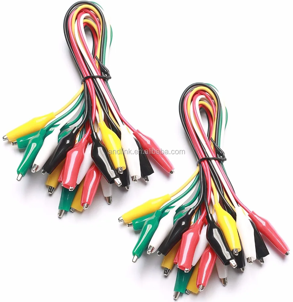 
Alligator Clips Wires 5 Colors Test Lead Set 22AWG 300V 