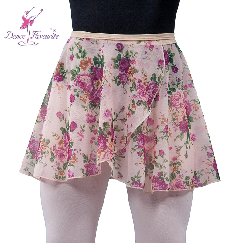 Dance Favourite Adult girls flower chiffon skirts ballet wrap skirt 01D0022