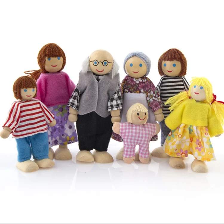 Kids play land family toy Pretend family Play toy Doll house Puppets