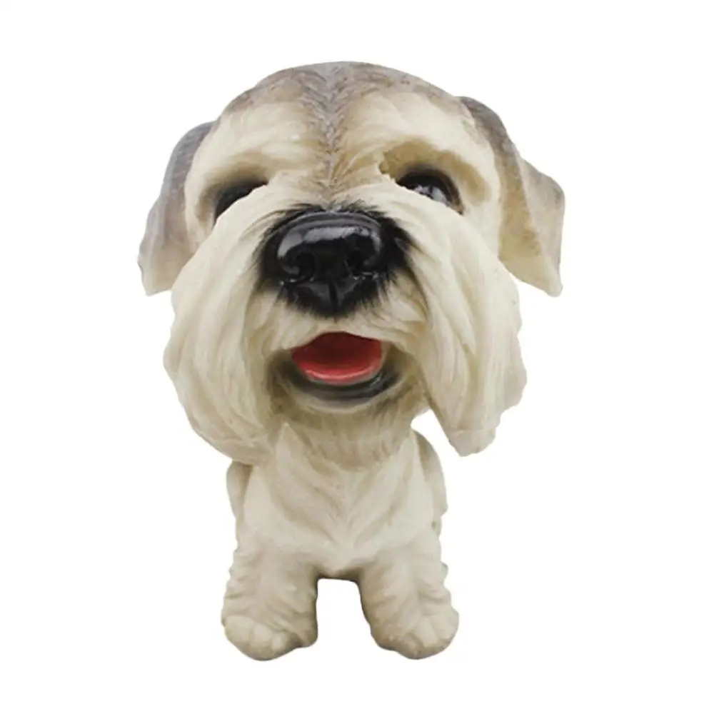 Lovely Handmade Resin Dog Bobble Head Car Decoration Nodding Resin Puppy Dog