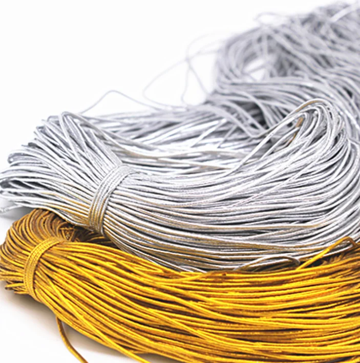 1mm-10mm gold and silver color elastic rope