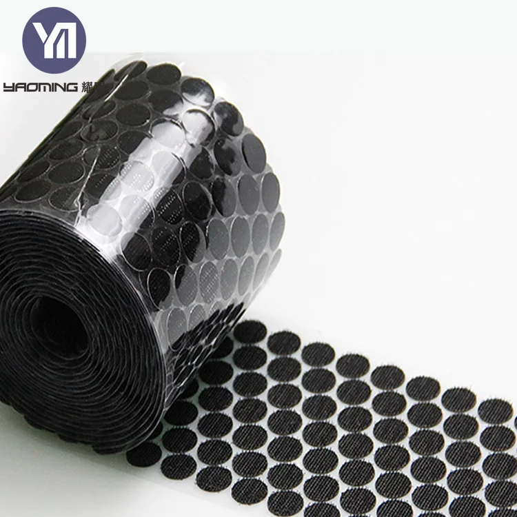 Strong Sticky Velcroes Sheet Self Adhesive Hook and Loop Strap/ Dots/ Coins t White Black Round Garment & processing Accessories