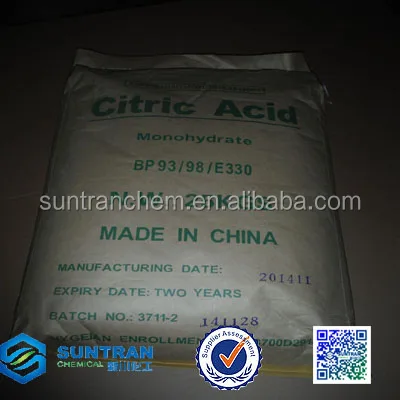 mesh size 30-100 bulk citric acid anhydrous from anhui suntran