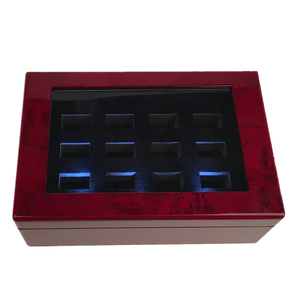 Factory Wholesale Custom Piano Lacquer Wood Antique Style Ring Gift Display Box