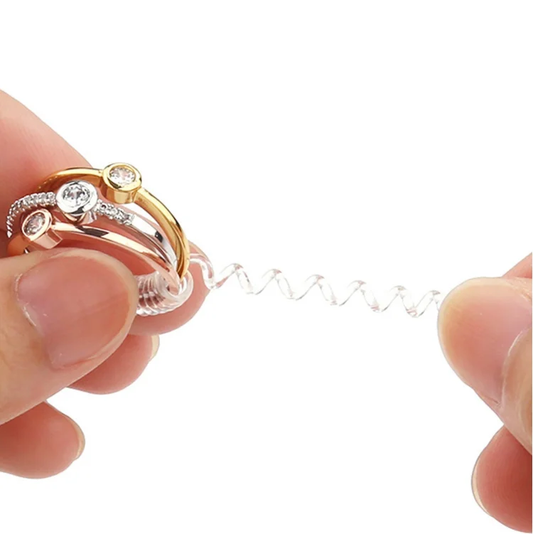 Spiral Custom Eco-Friendly Ring Size Adjuster Silicone For Loose Rings