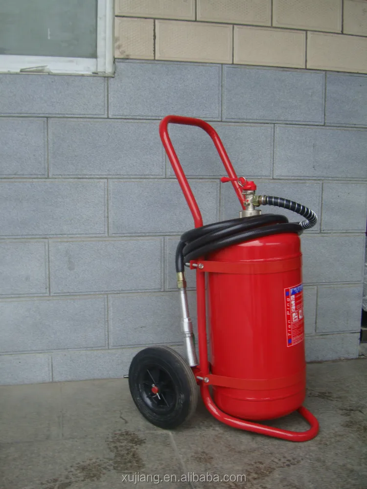 25kg trolley fire extinguisher , mobile wheel fire extinhguisher