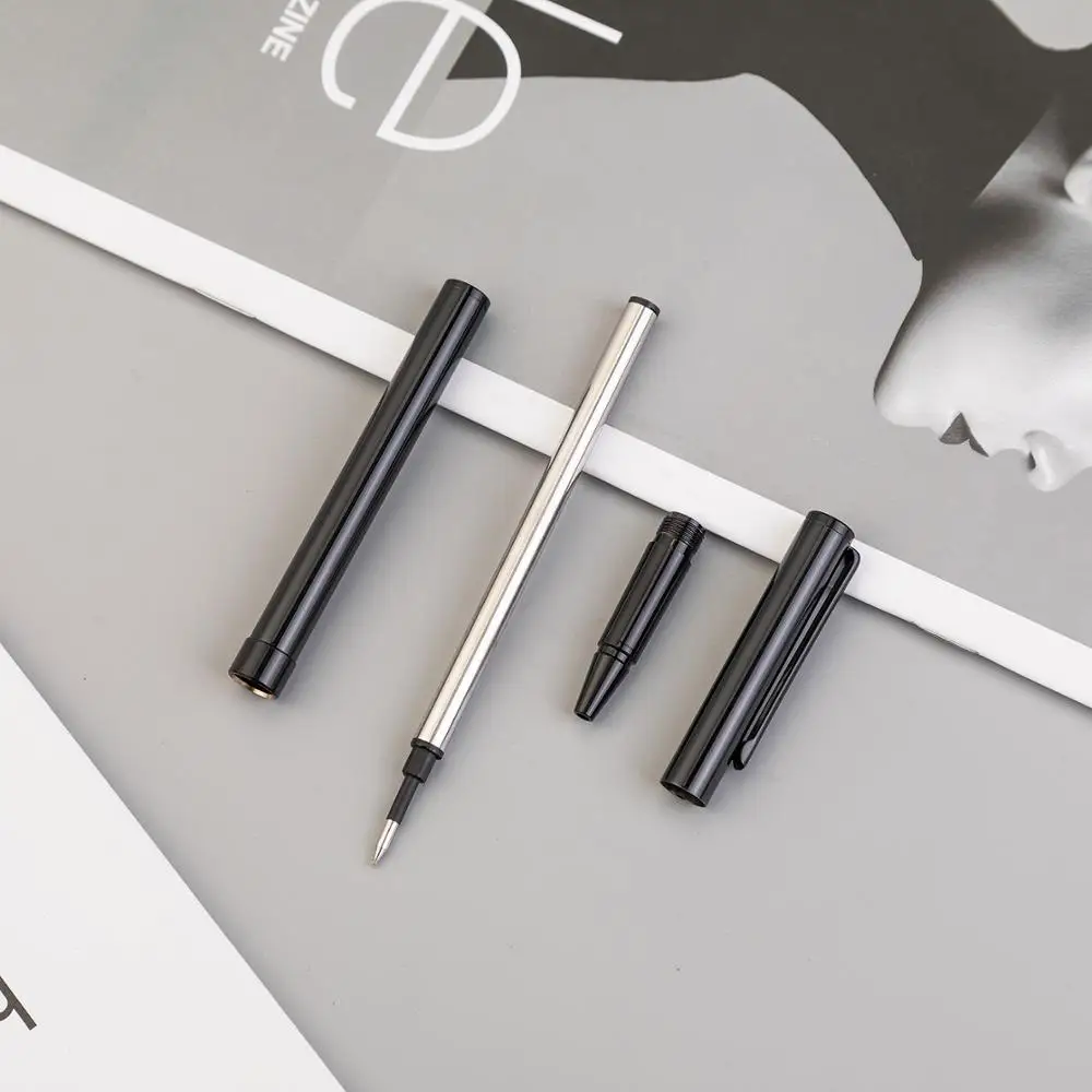 High Quality Smooth Writing Business Corporate Luxury Metal Roller Tip Ball Pens with Cap for Gift and Promotion