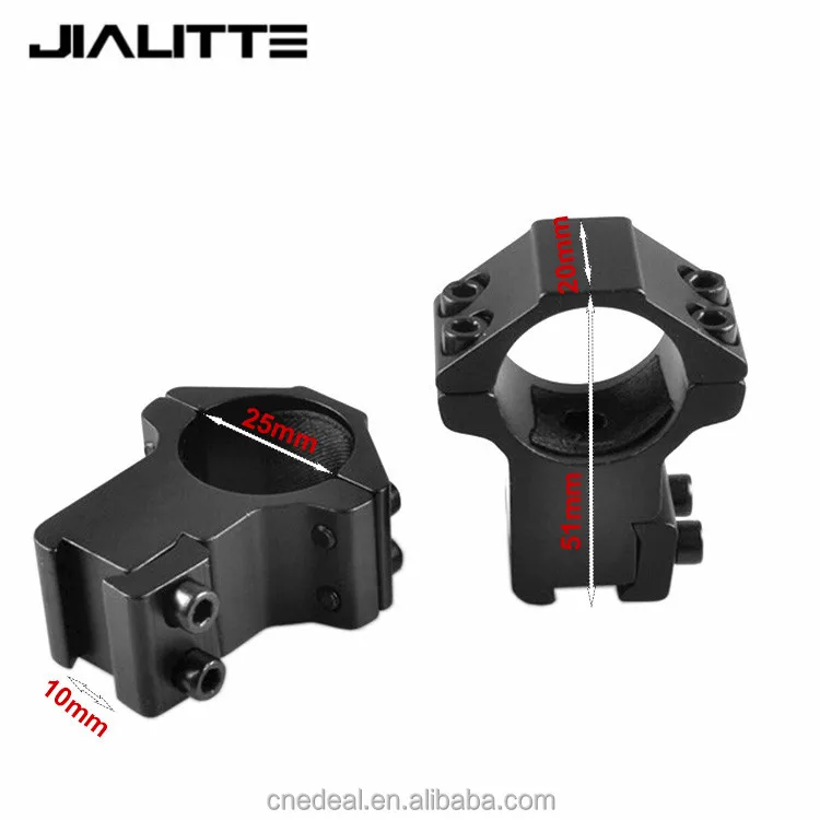 Jialitte 25.4mm High Rifle Scope Mounts Double Screw Strap 11mm Base Air Rifle Hunting Caza Base Install Scope Pistol J094