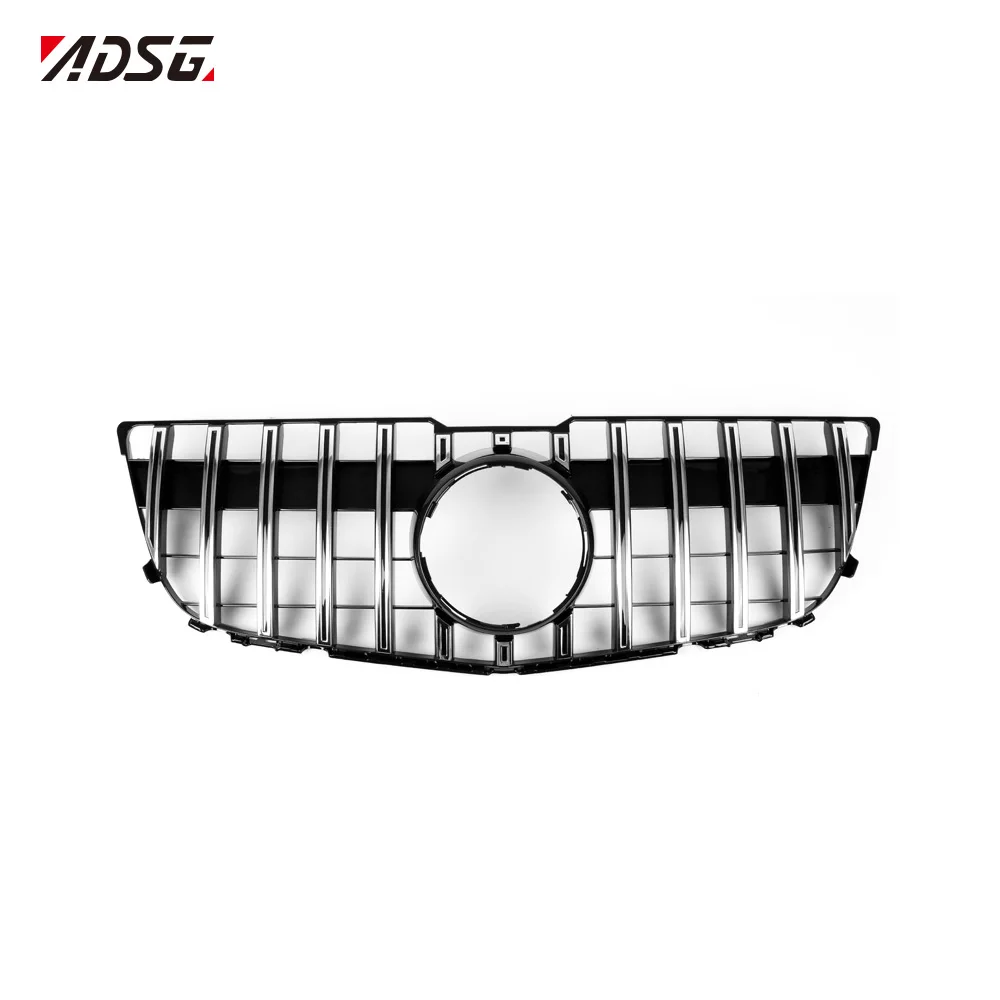 GT стиль ABS Серебряный передний бампер гриль решетка для Mercedes Benz GLK X204 AMG 2015 +