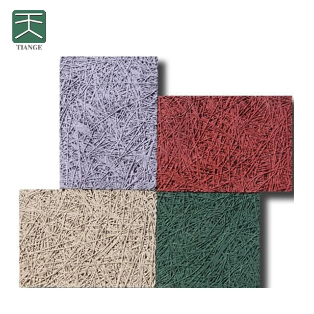 TianGe 20mm Thickness Straw Acoustic Panels Wood Wool Insulation Board Acoustic Panels For Ceilings