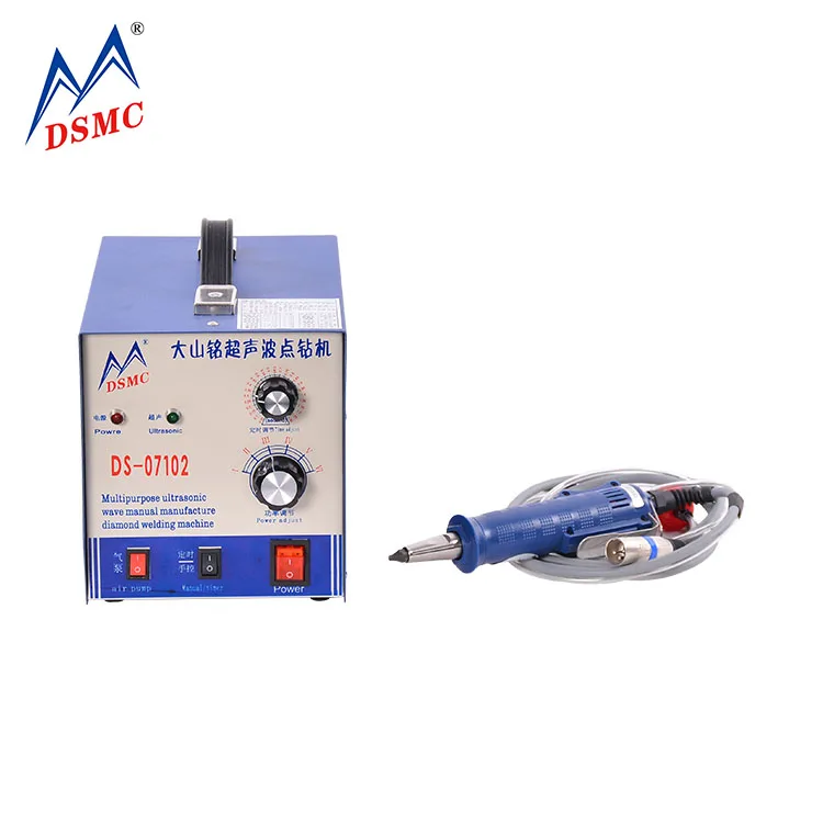 Handheld Manual Ultrasonic Apparel Diamond Template Machine Desktop Hotfix Automatic Rhinestone Setting Machine