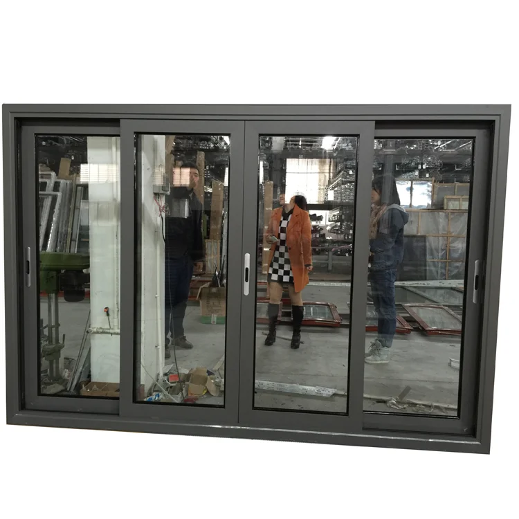 5mm double glass 1.4mm profile thickness aluminium windows for ghana