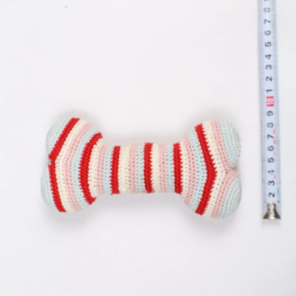 
Lovely knitting toys custom made hanging knitting toy bone small china toy factory 