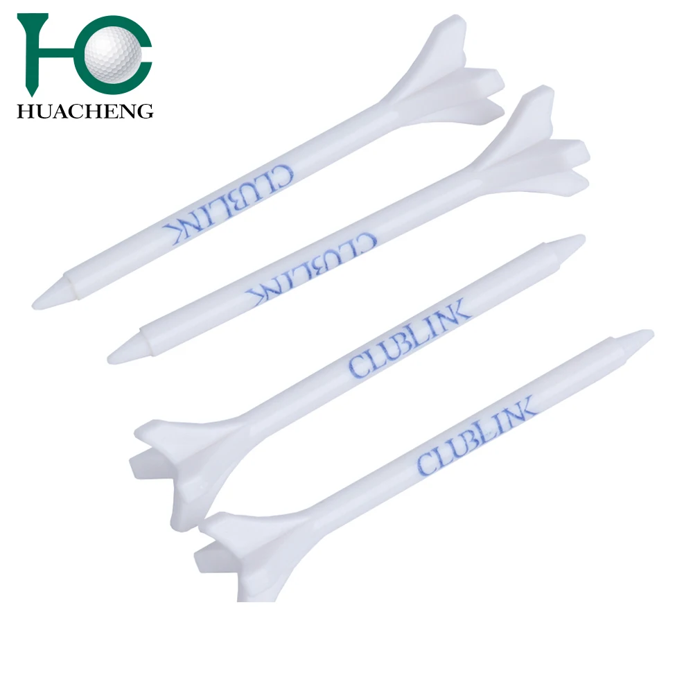 custom logo fly shape plastic golf tee with logo imprint