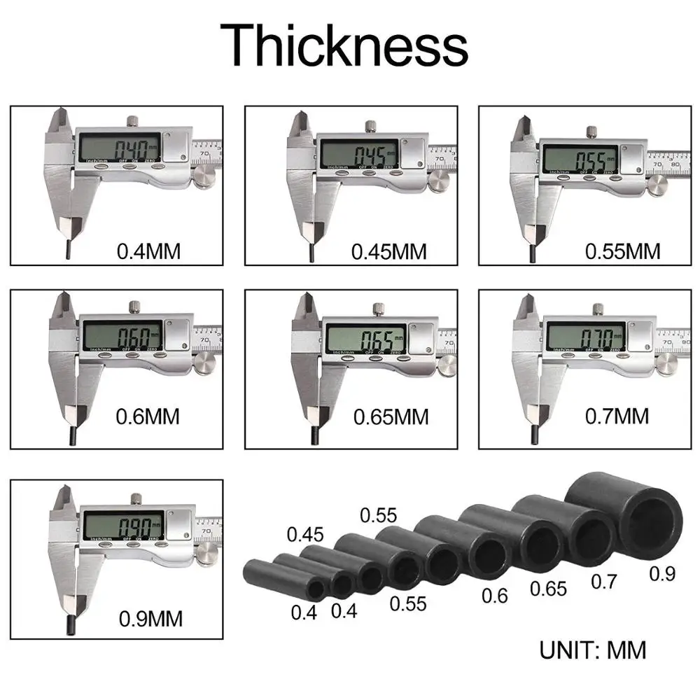 100pcs/bag matt black Copper Wire Crimps Fishing Wire Single Barrel Crimp Sleeves