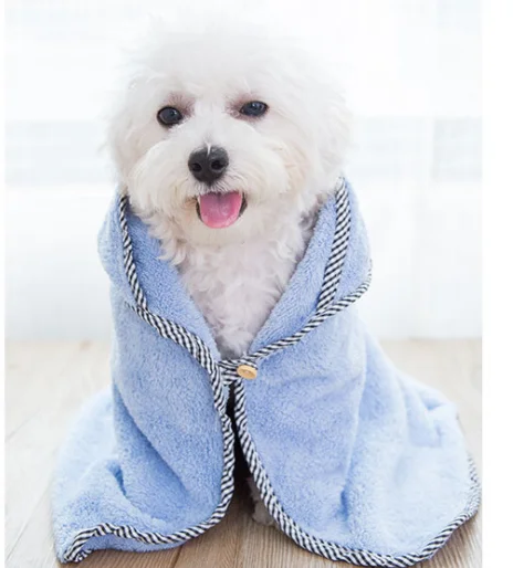 
Cute Pet Dog Towel Soft Drying Bath Pet Towel For Dog Cat Hoodies Puppy Super Absorbent Bathrobes 