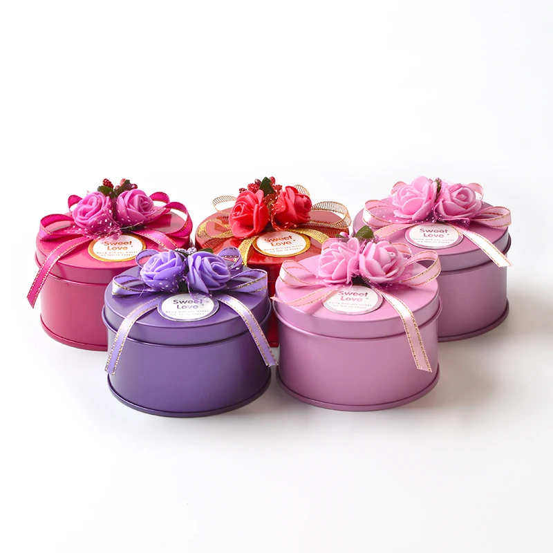 Hot Selling Small Souvenirs Candy Box Return Gift Souvenirs Favor Tin Box for Wedding Guests