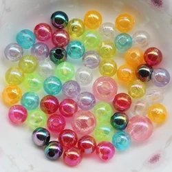 4mm 6mm 8mm 10mm 12mm 14mm 16mm 18mm 20mm AB Color Round Acrylic Bead Loose Spacer Beads For Jewelry Making DIY Bracelet