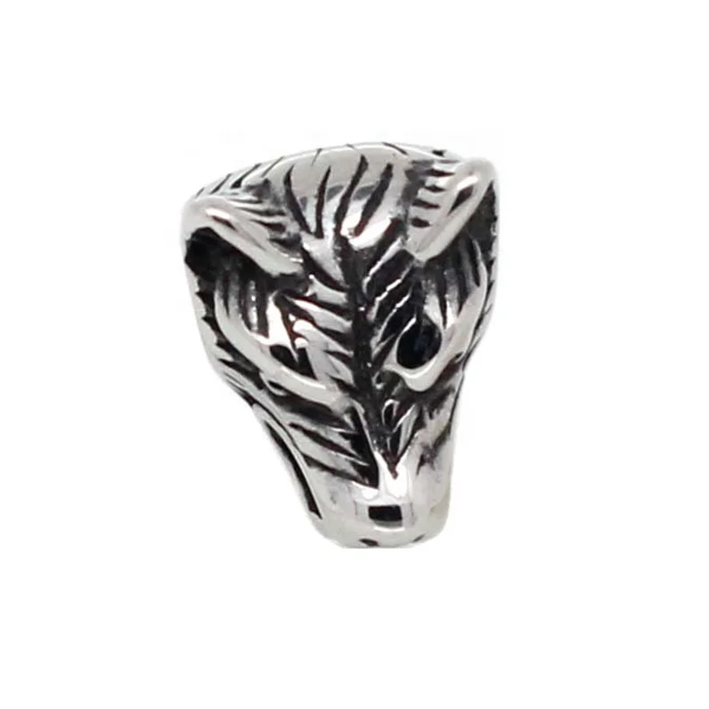 Заводская изготовленная на заказ бусина из нержавеющей стали с маленьким отверстием для браслета