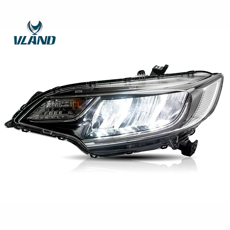 VLAND Wholesales LED Head Lamp For FIT  2014-UP Headlight For JAZZ gk5 Plug And Play