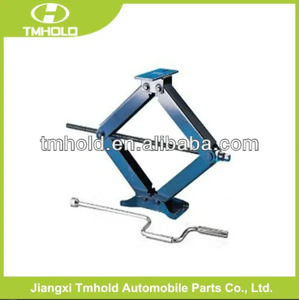 Blue color 2 Ton Scissor lifting jack with handle for CE certificates