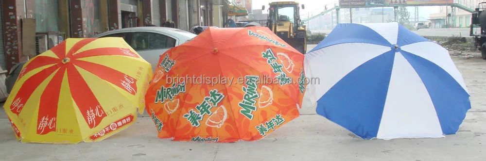Advertising beach umbrella with logo printing for outdoor