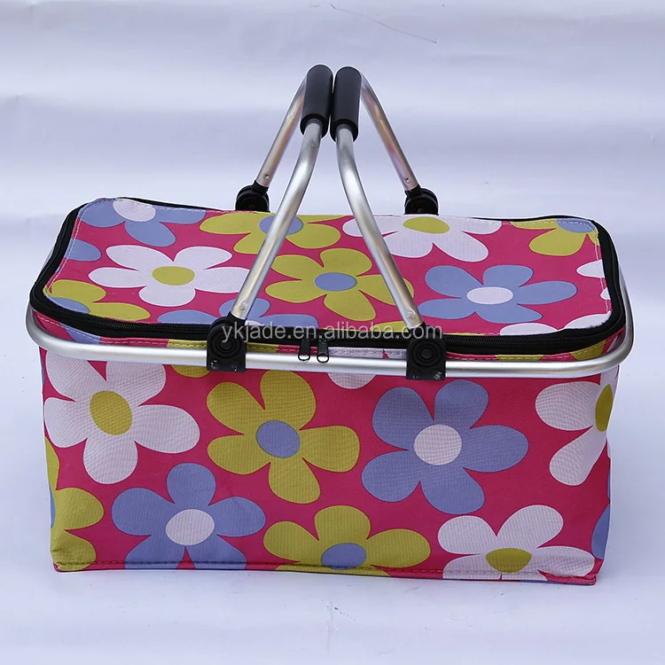 High Quality China Polyester Cheap Picnic Basket Cheaper stock shopping baskets for supermarkets shopping carriage