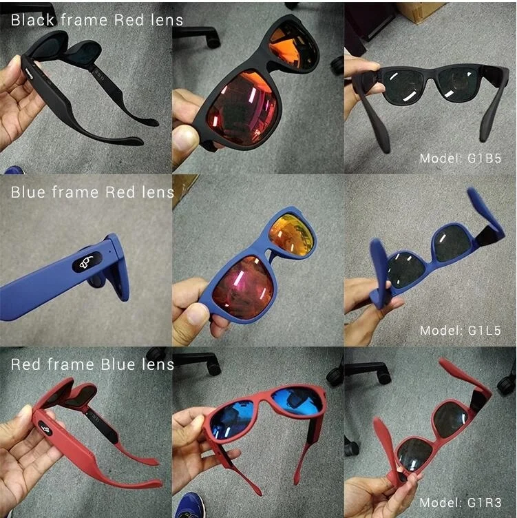 
Dropshipping Factory Direct Sale Blue Light Blocking Healthy Lens Technology Bone Conduction Intelligent Smart Audio Sunglasses 